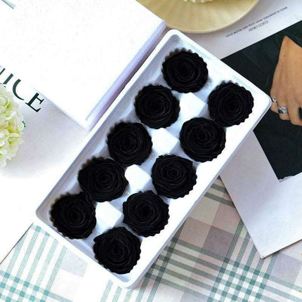 Eternal Blooms: Luxurious 10-Piece Preserved Rose Heads Collection - Très Elite