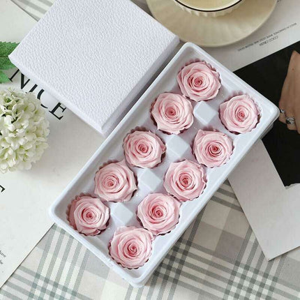 Eternal Blooms: Luxurious 10-Piece Preserved Rose Heads Collection - Très Elite