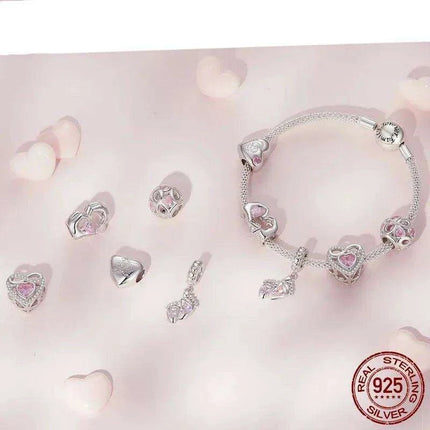 Eternal Bond: 925 Sterling Silver Baby Footprint Heart Charm Pendant - Très Elite