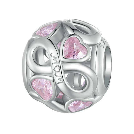 Eternal Bond: 925 Sterling Silver Baby Footprint Heart Charm Pendant - Très Elite