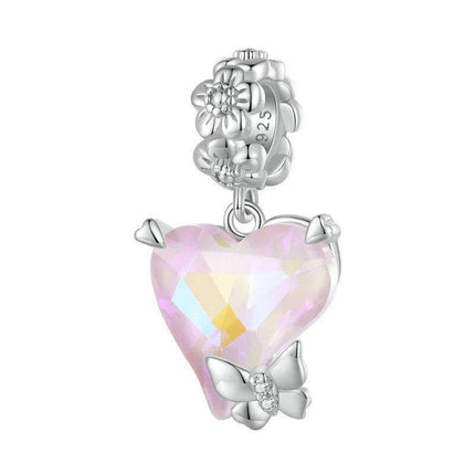 Eternal Bond: 925 Sterling Silver Baby Footprint Heart Charm Pendant - Très Elite