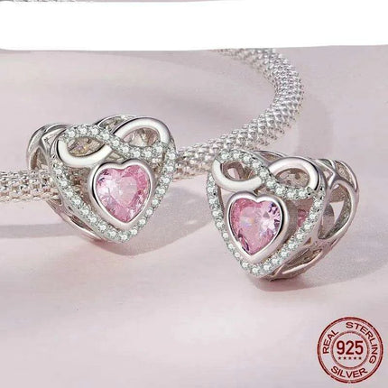 Eternal Bond: 925 Sterling Silver Baby Footprint Heart Charm Pendant - Très Elite