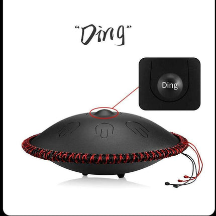 Ethereal 14-Inch D Minor Steel Drum Glucophone - Complete Musical Experience Set - Très Elite