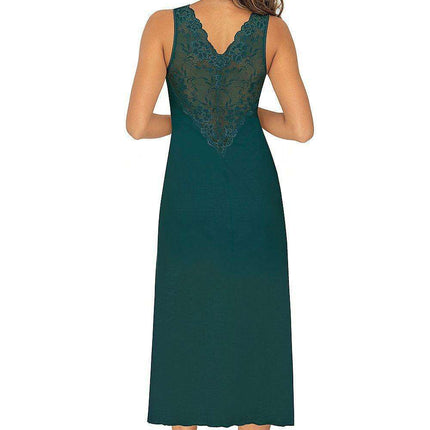 Ethereal Lace-Trimmed Nightgown with Floral Embellishments - Très Elite