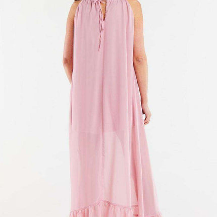 Ethereal Ruffled Chiffon Maxi Gown - Très Elite