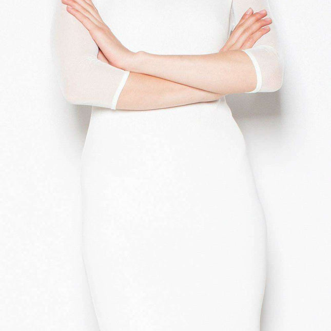 Ethereal Sheer Evening Dress with Elegant Slit