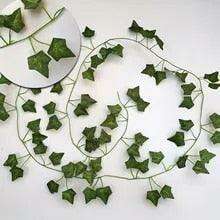 Ethereal Vine Wonderland: Premium Faux Rattan Garland with LED Illuminated Leaves - Très Elite