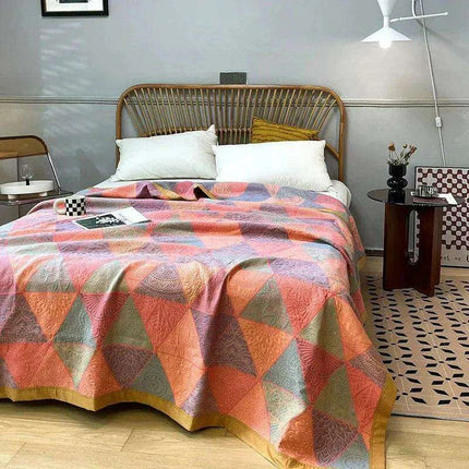 Ethnic-Inspired Cotton Gauze Bedspread Blanket for Ultimate Comfort- Très Elite- Très Elite