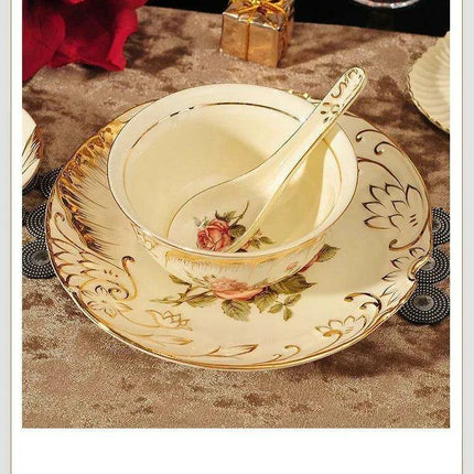European Ceramic Dinnerware Set for Elegant Dining Occasions - Très Elite