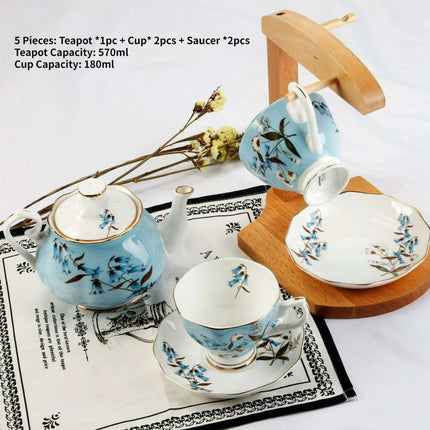 European Royal Gold-Trimmed Bone China Tea and Coffee Set - Opulent Afternoon Tea Collection - Très Elite