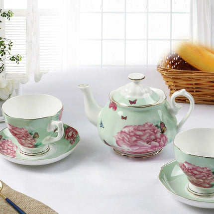 European Royal Gold-Trimmed Bone China Tea and Coffee Set - Opulent Afternoon Tea Collection - Très Elite