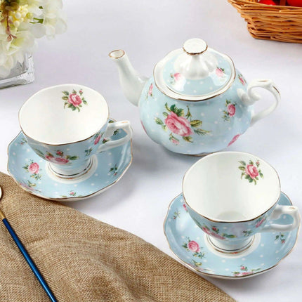European Royal Gold-Trimmed Bone China Tea and Coffee Set - Opulent Afternoon Tea Collection - Très Elite