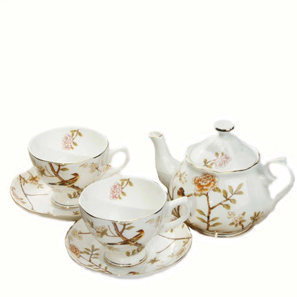 European Royal Gold-Trimmed Bone China Tea and Coffee Set - Opulent Afternoon Tea Collection - Très Elite