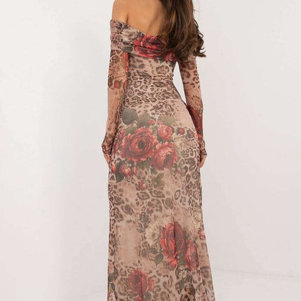 Evening Dress Model 202389 With Delicate Floral Pattern - Très Elite