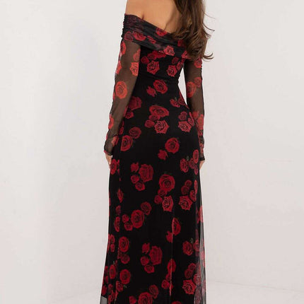 Evening Dress Model 202389 With Delicate Floral Pattern - Très Elite