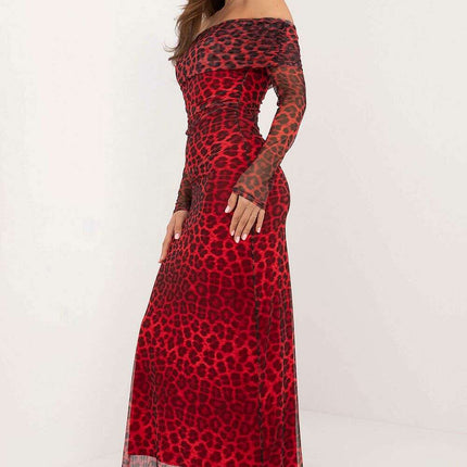 Evening Dress Model 202389 With Delicate Floral Pattern - Très Elite