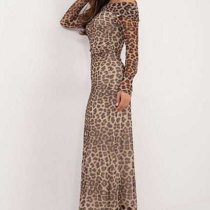 Evening Dress Model 202389 With Delicate Floral Pattern - Très Elite