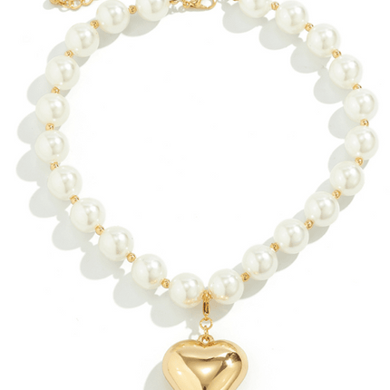 Exaggerated round punk collarbone chain Geometric beads Beaded necklace - Très Elite