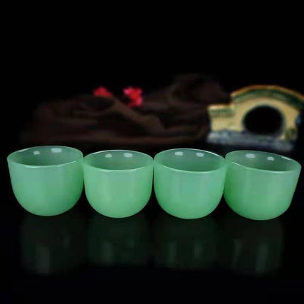 Experience Opulence with the Luxurious Jade Elegance Kung Fu Tea Set - Très Elite