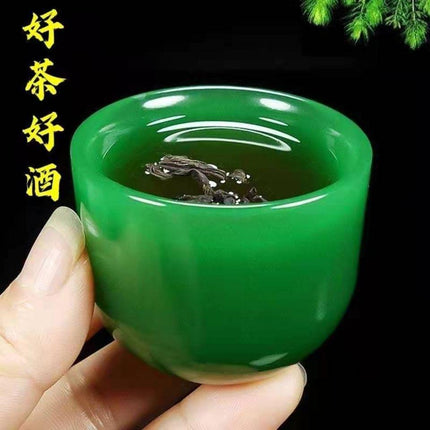 Experience Opulence with the Luxurious Jade Elegance Kung Fu Tea Set - Très Elite