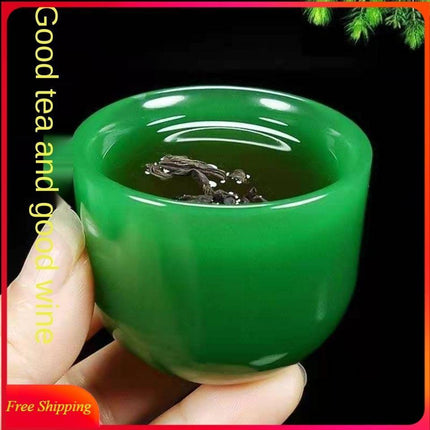 Experience Opulence with the Luxurious Jade Elegance Kung Fu Tea Set - Très Elite