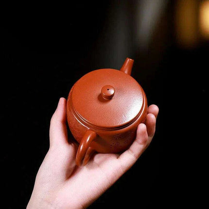 Exquisite 150ML Handcrafted Yixing Purple Clay Teapot - Authentic Dahongpao Mud Soaking Kettle for Chinese Tea Culture - Très Elite
