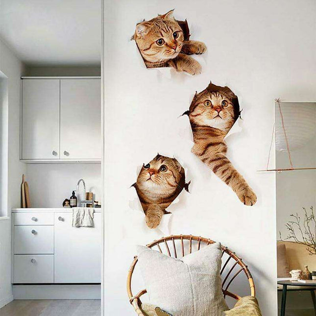 Exquisite 3D Cat Wall Decor Stickers: Elevate Your Home Aesthetics