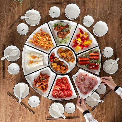 Exquisite 9-Piece Ceramic Dining Set for Memorable Meals..