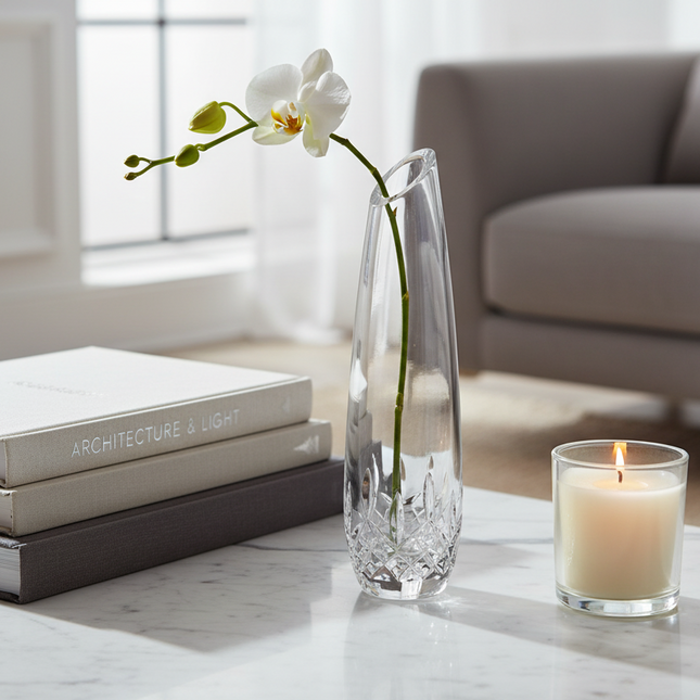 Exquisite 9.5" Clear Crystal Bud Vase
