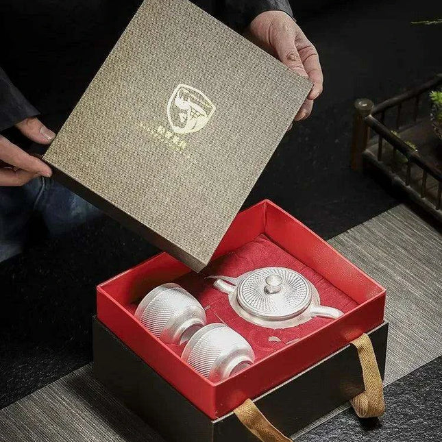 Exquisite Authentic Gilded Porcelain Mug Silver Tea Set – The Ultimate Gift for Special Occasions