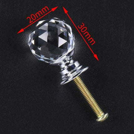 Exquisite Diamond-Cut Crystal Glass Cabinet Knobs for a Stylish Home Upgrade..