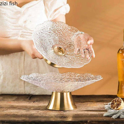 Exquisite Elevated Glass Serving Platters: Enhance Your Dining Experience - Très Elite