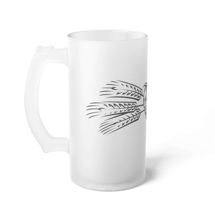 Exquisite Frosted Glass Beer Mug - 16oz Premium Stein for the Discerning Connoisseur - Très Elite