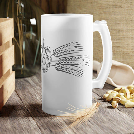 Exquisite Frosted Glass Beer Mug - 16oz Premium Stein for the Discerning Connoisseur - Très Elite