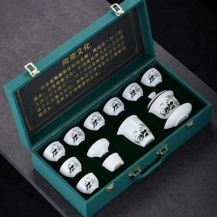 Exquisite Goat Fat Jade Porcelain Kungfu Tea Set for an Enriching Tea Experience - Très Elite