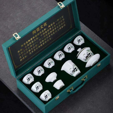 Exquisite Goat Fat Jade Porcelain Kungfu Tea Set for an Enriching Tea Experience- Très Elite- Très Elite