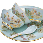 Exquisite Green Porcelain Chinese Dining Set - Ideal for Entertaining and Gifting - Très Elite