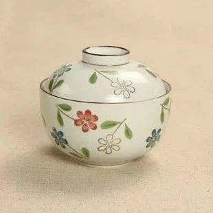 Exquisite Hand-Painted Japanese Porcelain Stew Bowl Set with Lids - Très Elite