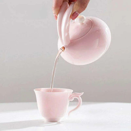 Exquisite Jade Rabbit Ceramic Tea Set for Sophisticated Gatherings and Outdoor Retreats - Très Elite