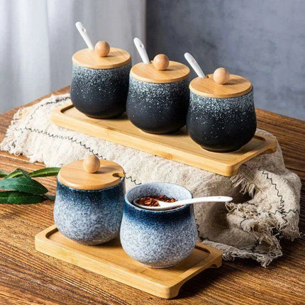 Exquisite Japanese Ceramic Spice Collection for Culinary Excellence - Très Elite