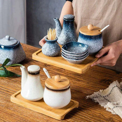 Exquisite Japanese Ceramic Spice Collection for Culinary Excellence - Très Elite