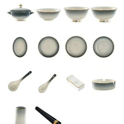 Exquisite Jingdezhen Bone Porcelain Dining Set: Sophisticated Tableware for Upscale Dining Events- Très Elite- Très Elite