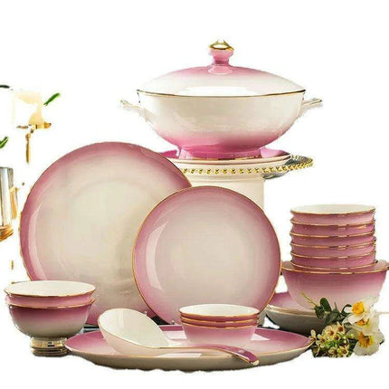 Exquisite Jingdezhen Bone Porcelain Dining Set: Sophisticated Tableware for Upscale Dining Events - Très Elite