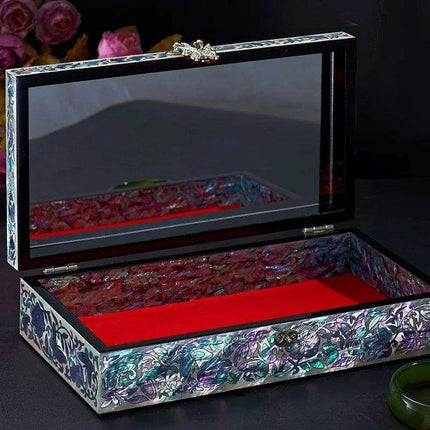 Exquisite Mother of Pearl Butterfly Keepsake Box with Elegant Lid - Très Elite