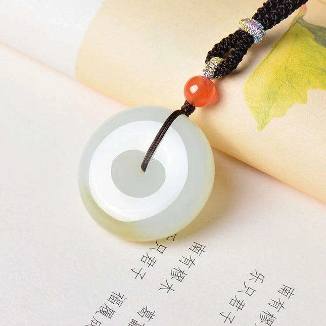 Exquisite Natural Hetian Jade Lucky Pendant Necklace