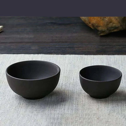 Exquisite Portable 8-Piece Handmade Yixing Purple Clay Teacup Set for Tea Lovers - Très Elite