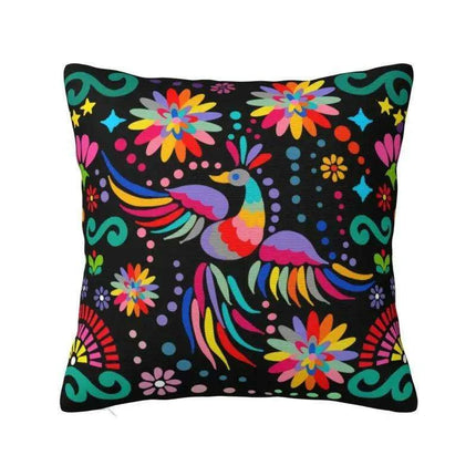 Exquisite Velvet Cushion Covers Featuring Mexican Butterfly and Floral Embroidery for Stylish Home Decor - Très Elite