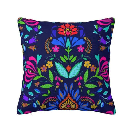 Exquisite Velvet Cushion Covers Featuring Mexican Butterfly and Floral Embroidery for Stylish Home Decor - Très Elite