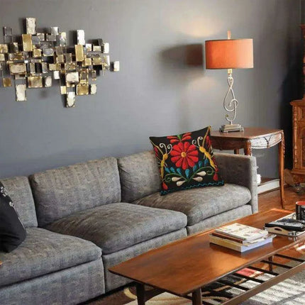 Exquisite Velvet Cushion Covers Featuring Mexican Butterfly and Floral Embroidery for Stylish Home Decor - Très Elite