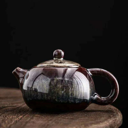 Exquisite Yixing Style Porcelain Teapot - 250ml Elegant Star Glaze Tea Set for Artful Brewing - Très Elite